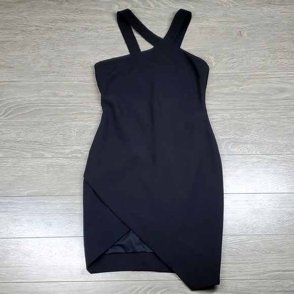 Likely Dresses & Skirts - LIKELY Asymmetrical Sexy Bodycon Slit Black Dress Women's Size 8